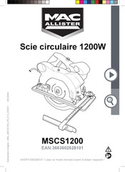 Mac allister MSCS1200 Mode D'emploi