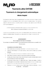 MURO Vislider CH7390 Mode D'emploi