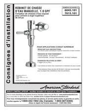 American Standard 6045.101 Consignes D'installation