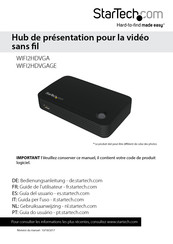 StarTech WIFI2HDVGA Guide De L'utilisateur