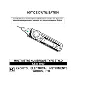 Kyoritsu Electrical Instruments Works KEW 1030 Notice D'utilisation