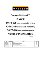 WATTECO 50-70-105 Notice D'installation