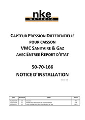 NKE WATTECO 50-70-166 Notice D'installation
