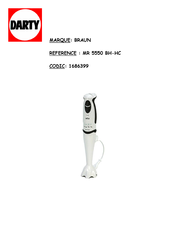 Braun MR 5500 BC Mode D'emploi