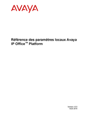 Avaya IP Office Mode D'emploi