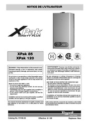 Rheem XPak 120 Notice De L'utilisateur