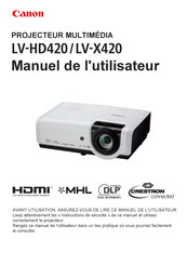 Canon LV-X420 Manuel De L'utilisateur