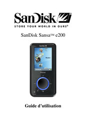 SanDisk Sansa E200 Guide D'utilisation