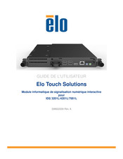 ELO Touch Solutions Guide De L'utilisateur