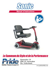 Pride Mobility Sonic SC52 Manuel D'instructions