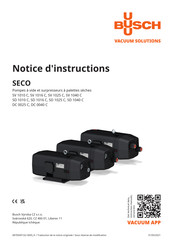 BUSCH Seco SD 1025 C Notice D'instructions
