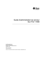 Sun Microsystems Sun Fire V480 Guide D'administration