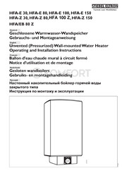 Stiebel Eltron HFA-Z 150 Notice D'utilisation Et De Montage