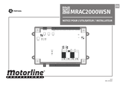 Motorline professional MRAC4600N Notice Pour L'utilisateur/Installateur