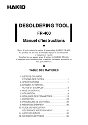 Hakko FR-400 Manuel D'instructions