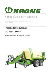 Krone 1050369 Notice D'utilisation Originale