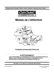 Cub Cadet Commercial 53BH3AGN050 Manuel De L'opérateur