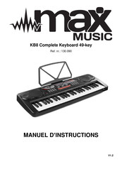 Max Music KB8 Manuel D'instructions