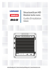 Lowrance StructureScan HD Guide D'installation