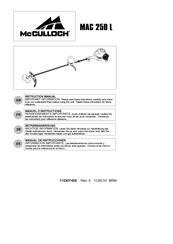 McCulloch MAC 250 L Manuel D'instructions