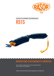 RASOR RS1S Instructions D'utilisation Et D'entretien