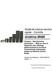 Leroy Somer Control Techniques Unidrive M400 Serie Guide De Mise En Service Rapide