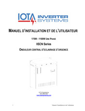 IOTA IISCN 175 Manuel D'installation Et De L'utilisateur