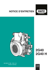 Hatz Diesel 2G40 Notice D'entretien