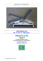 FRANCO & Fils TF1-491 Manuel D'utilisation