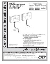 American Standard SELECTRONIC 6063.01 Serie Consignes D'installation
