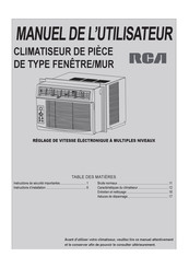 RCA RACE6001-B Manuel De L'utilisateur