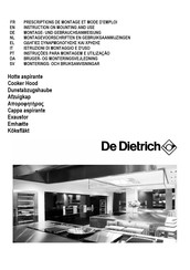 De Dietrich DHT7146X Prescriptions De Montage Et Mode D'emploi