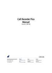 Vidicode Call Recorder Pico Manuel