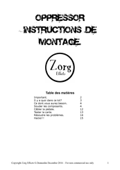 Zorg Effects Oppressor Instructions De Montage