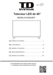 TD Systems K40DLM7F Manuel Utilisateur