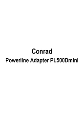 Conrad PL500Dmini Manuel