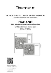 Thermor NAGANO E1U125YV2-NG Notice D'installation Et D'utilisation