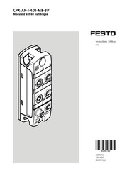 Festo CPX-AP-I-4DI-M8-3P Instructions Et Utilisation