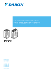 Daikin VRV 5 REYA12A7Y1B Guide De Référence De L'installateur Et De L'utilisateur