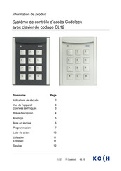 Koch CL12 Information De Produit