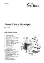 Pro Idee 223498 Manuel D'instructions