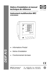 Deif 4189320009H Notice D'installation