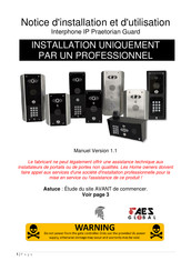 AES global PRAE-IP-MOD-PX-KP Notice D'installation Et D'utilisation