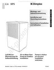 Dimplex LA 9PS Instructions D'installation Et D'utilisation