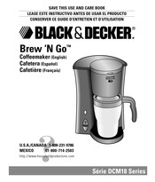 Black & Decker Brew 'N Go DCM18 Série Mode D'emploi