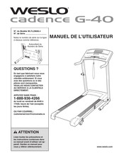 Weslo Cadence G-40 Manuel De L'utilisateur