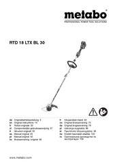 Metabo RTD 18 LTX BL 30 Notice Originale