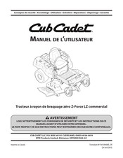 Cub Cadet Z-Force LZ48 Manuel De L'utilisateur