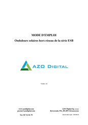 AZO Digital ESB Serie Mode D'emploi