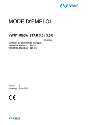 Vwr MEGA STAR 3.0 Mode D'emploi